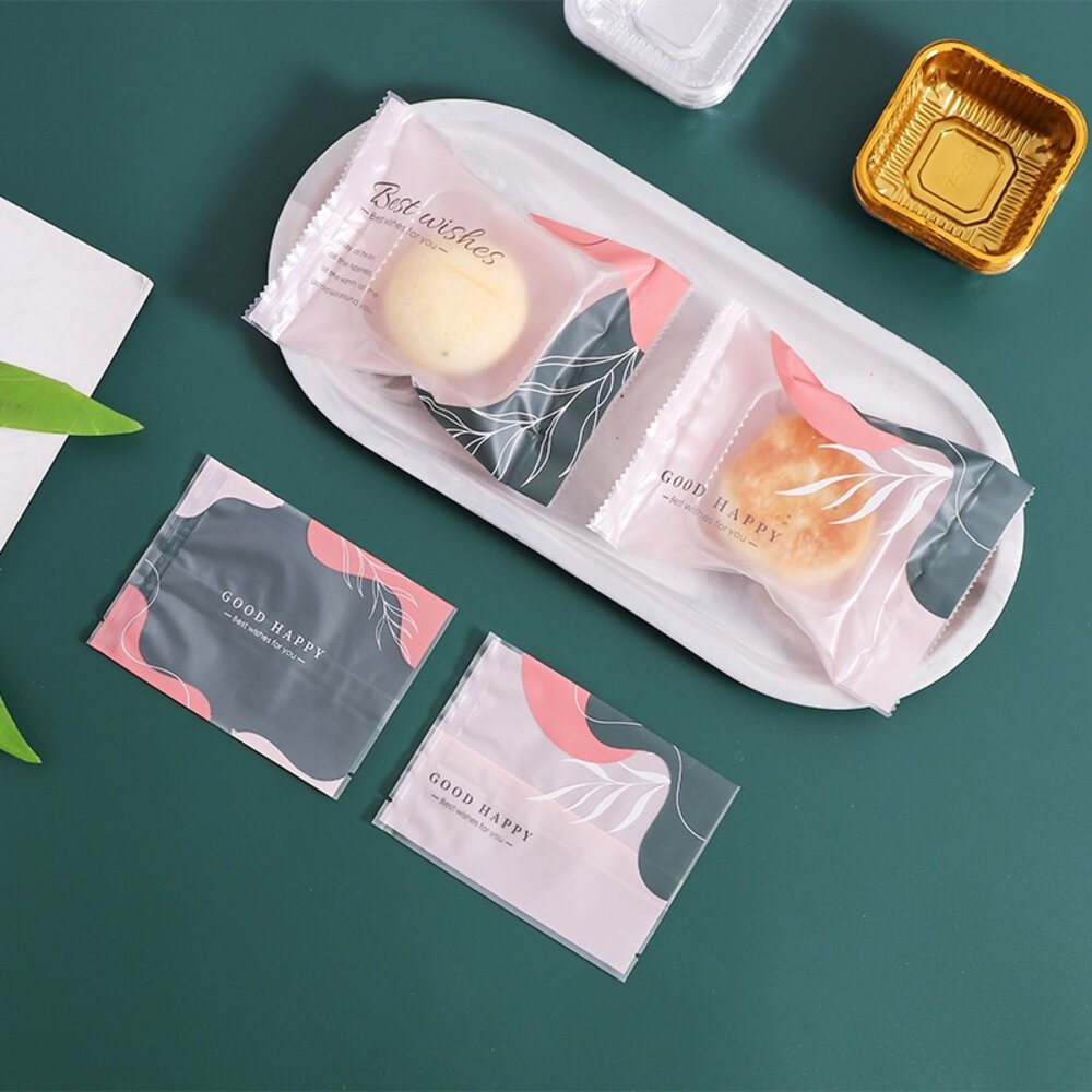 P164-《巧緻》 一葉知秋 熱封袋 餅乾袋 點心袋 西點袋 月餅袋 機封袋 烘焙包裝 P164 ，一葉知秋餅乾袋