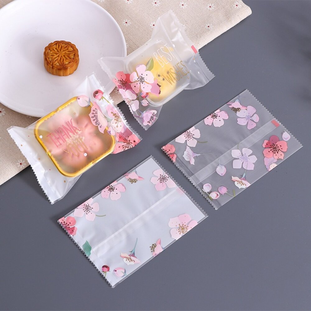 P165-落櫻 熱封袋 餅乾袋 點心袋 西點袋 月餅袋 機封袋 烘焙包裝 P165 落櫻餅乾袋