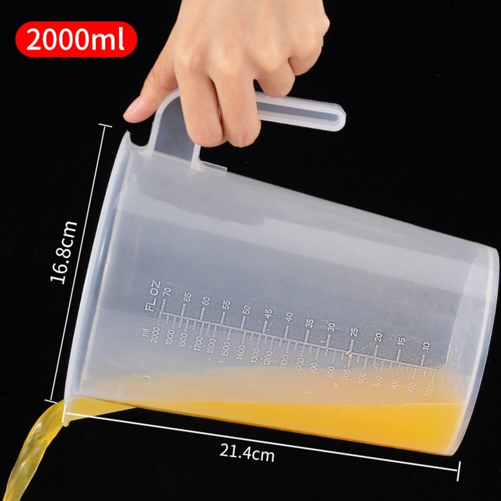 T185_cup_2L-《巧緻》 塑膠量杯 2公升 烘焙用品 烘焙工具 ， 2公升量杯