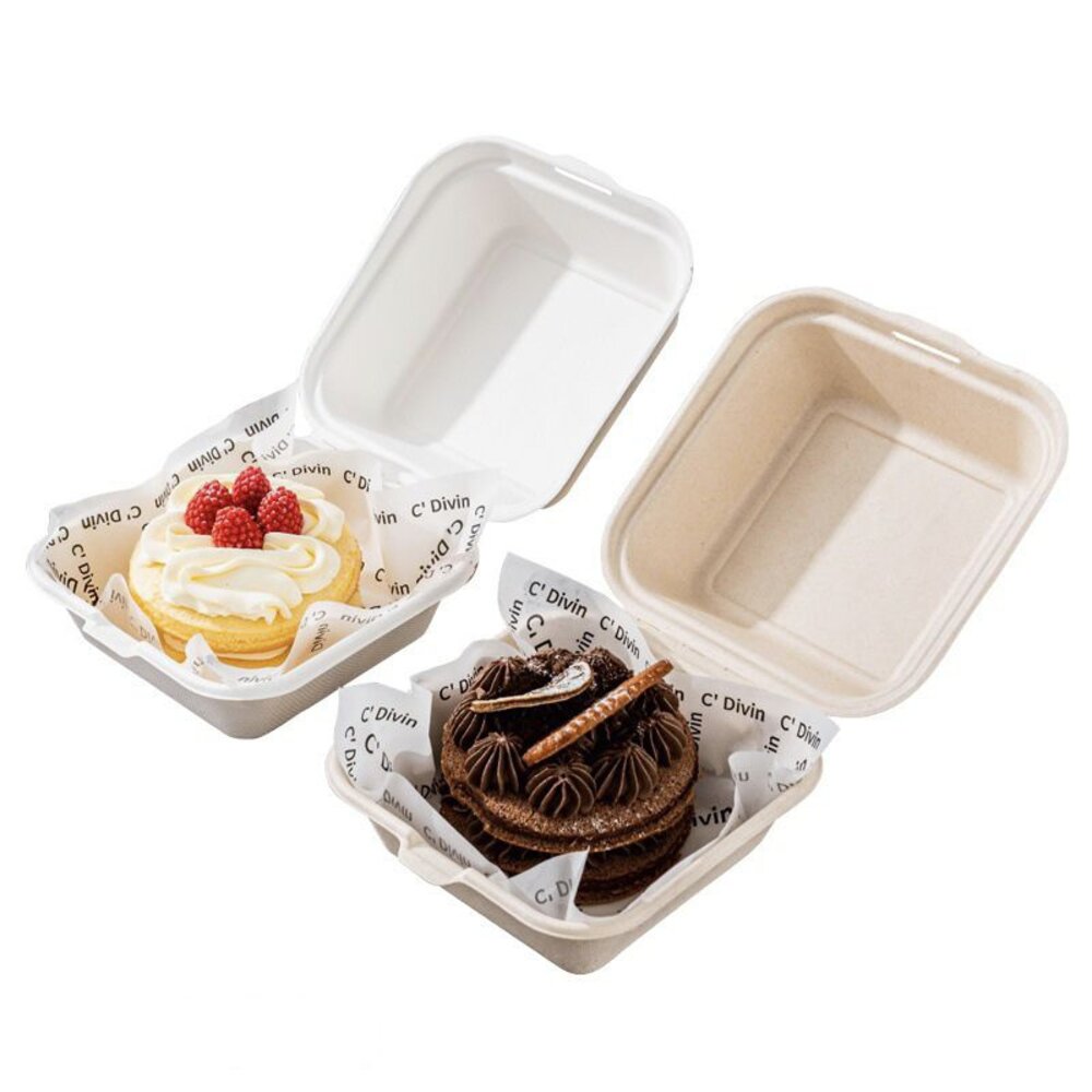U012_-4吋蛋糕盒 一次性打包盒 紙漿 小蛋糕盒 提拉米蘇盒 漢堡盒 餐盒 4吋小蛋糕盒 直徑10公分蛋糕盒 西點盒 迷你蛋糕盒
