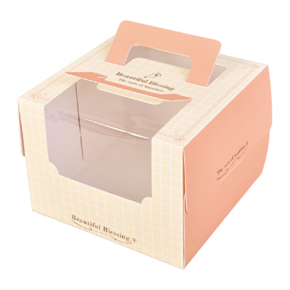 U057-奶油小匠  5吋開窗手提蛋糕盒 蛋糕盒 紙盒 烘焙包裝 4吋蛋糕盒 U057