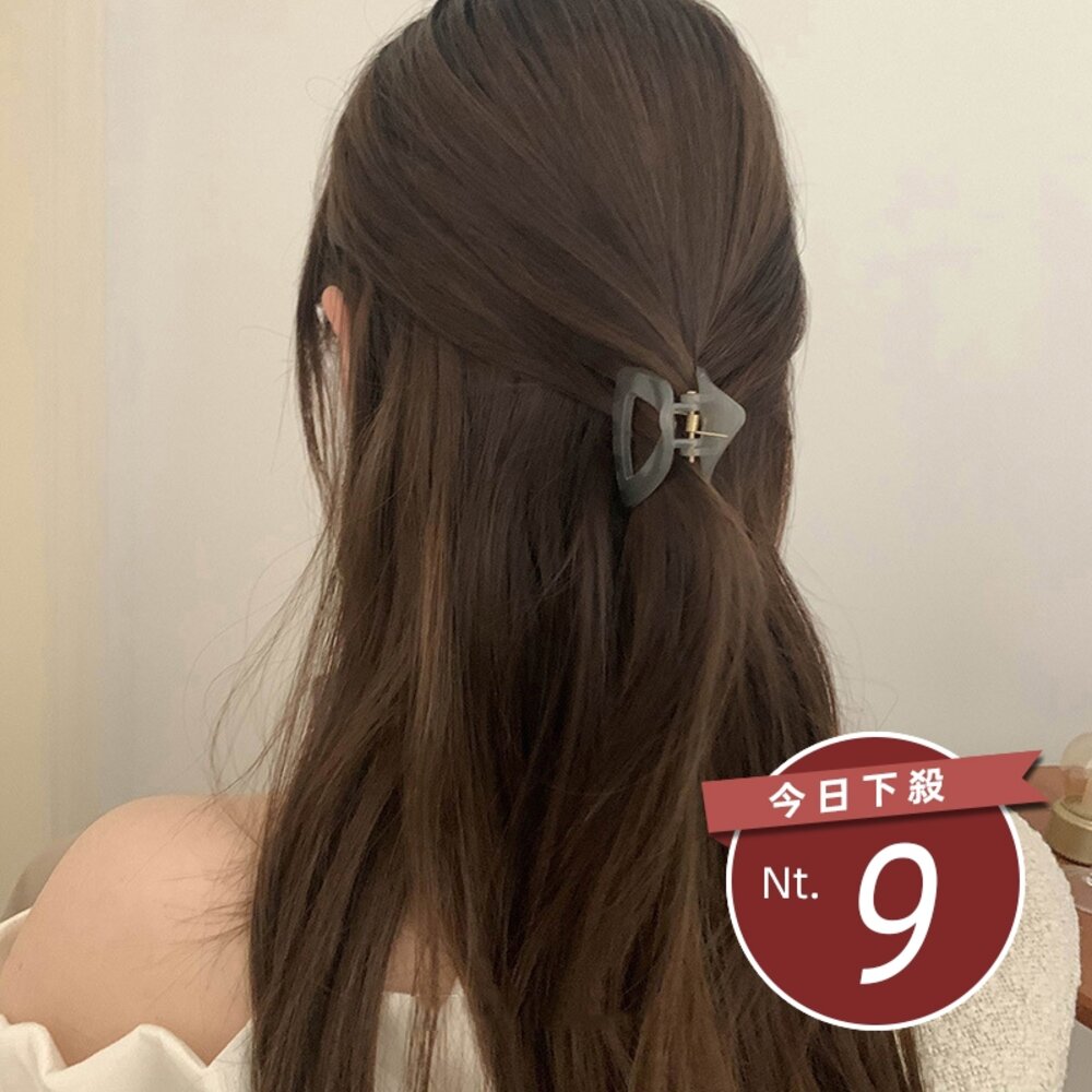 16693549853-【台灣發貨】韓版小眾小清果凍色系三角爪夾【N122】