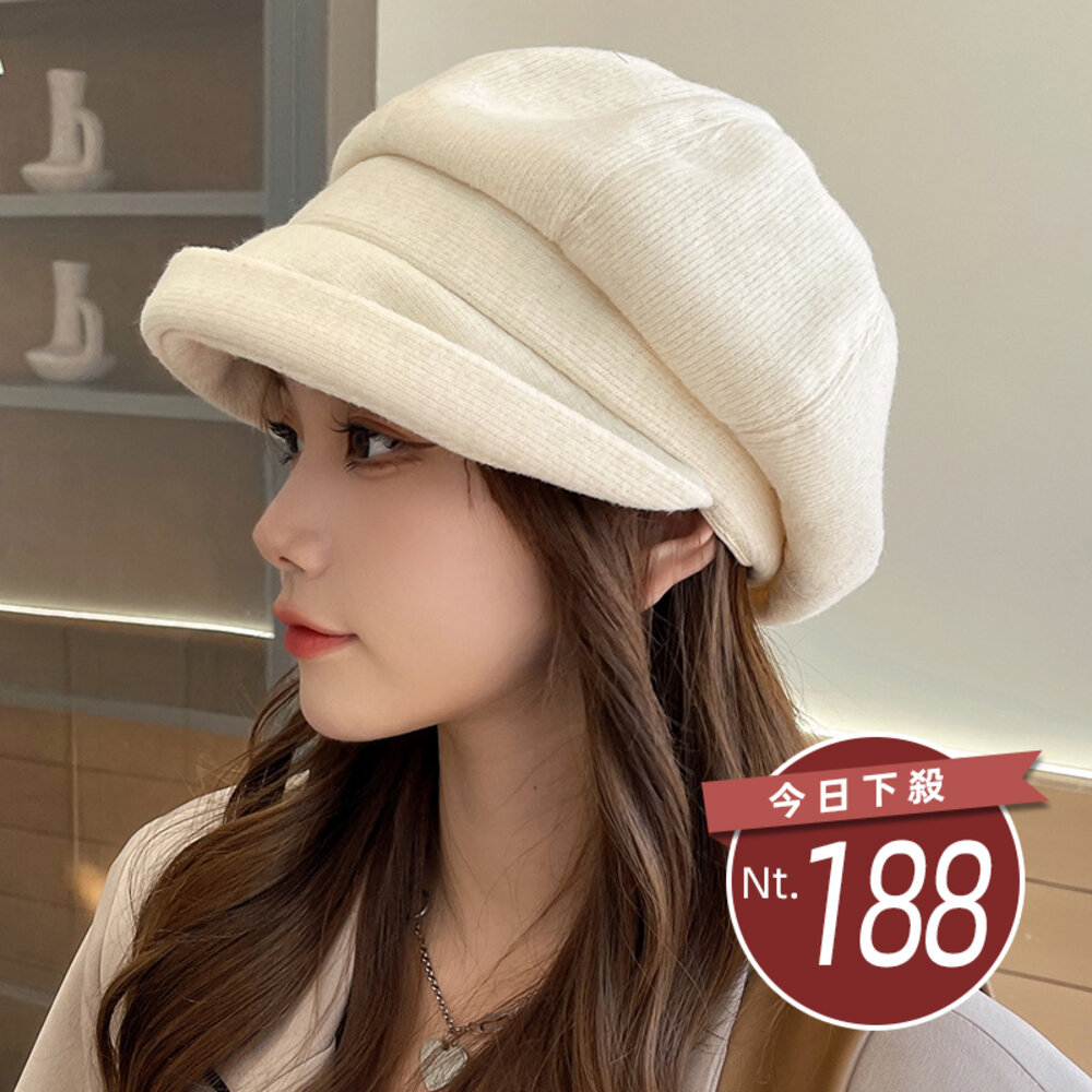 19493325072-【台灣發貨】韓版英倫復古風百搭休閒貝雷帽【N134】