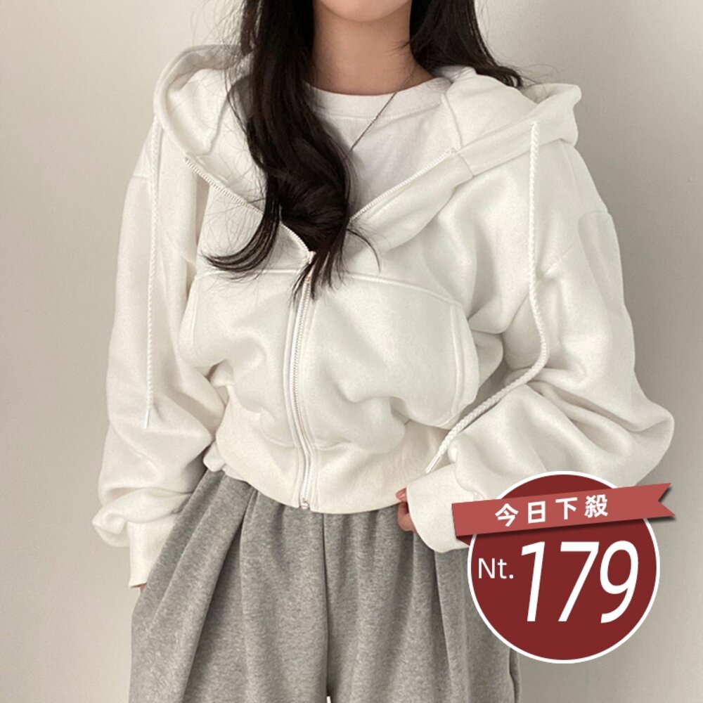 20694382258-【台灣發貨】韓版簡約設計感小眾寬鬆短版外套 外套 防曬外套 女裝 上衣 衣服【J269】