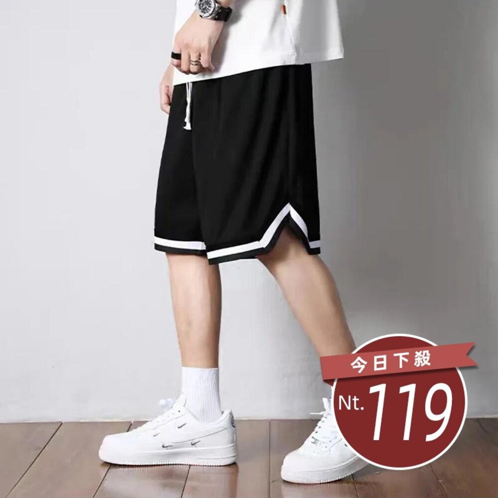 21792915082-【台灣發貨】韓版薄款冰絲速乾運動寬鬆短褲 短褲 褲子 男裝【P293】