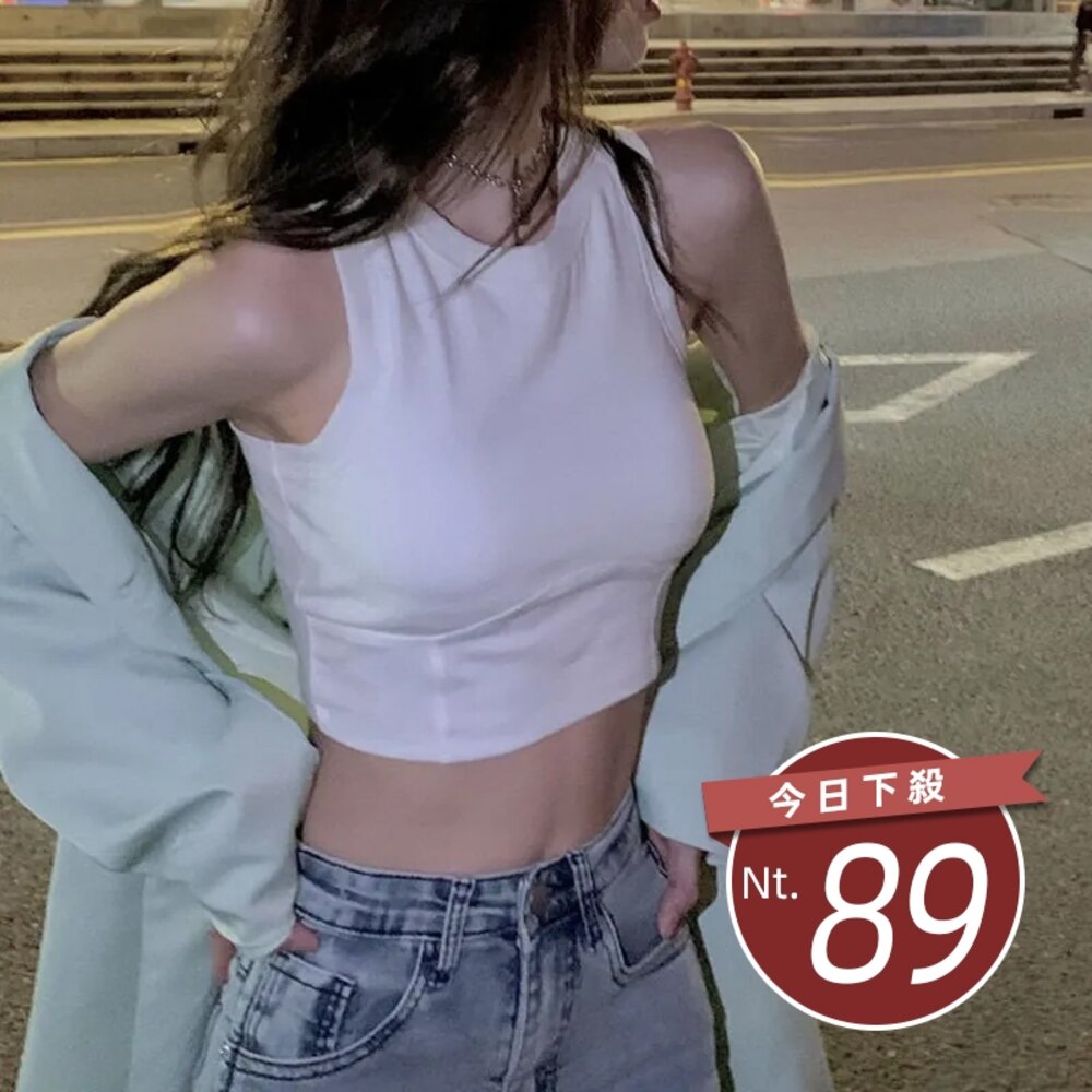 21958132573-【台灣發貨】韓版氣質運動瑜伽小背心 帶胸墊免穿內衣 長袖上衣 長袖t恤 衣服 女裝 上衣【V234】