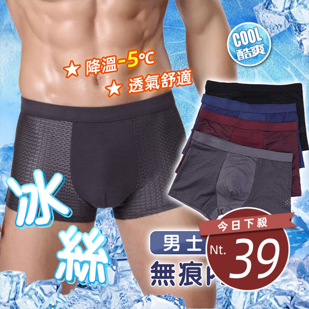 23551389005-【台灣發貨】韓版冰絲柔軟透氣速乾內褲【U16】