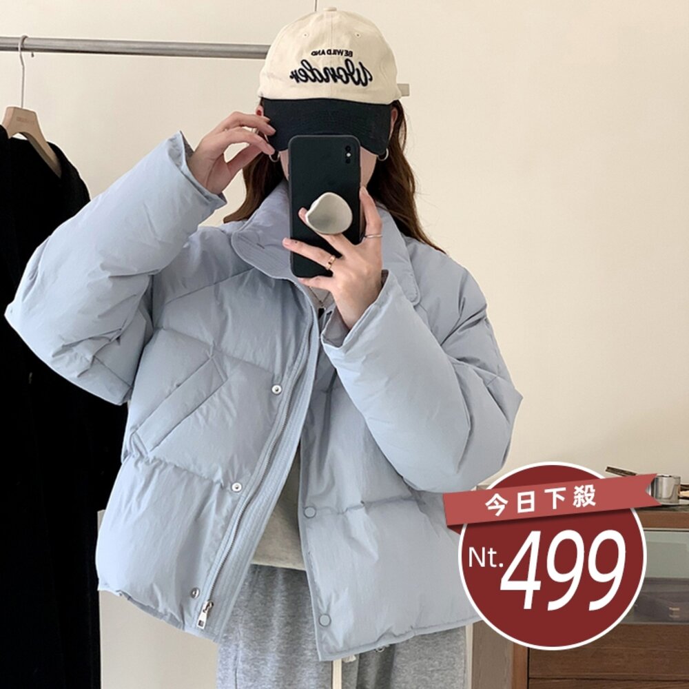 24289440833-【台灣發貨】韓版寬鬆保暖外套 外套 防曬外套 女裝 上衣 衣服【J308】