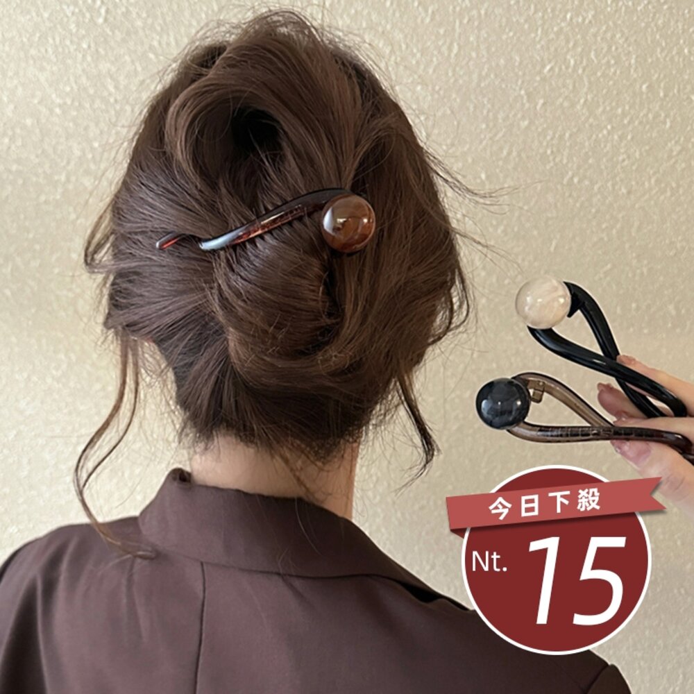 27469309230-【台灣發貨】韓版氣質簡約珍珠一字爪夾【N166】