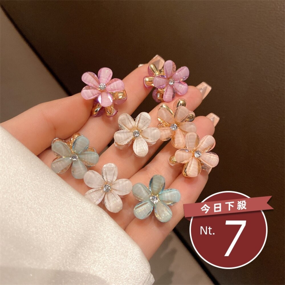 29663251694-【台灣發貨】韓版小清新山茶花合金髮夾【N153】