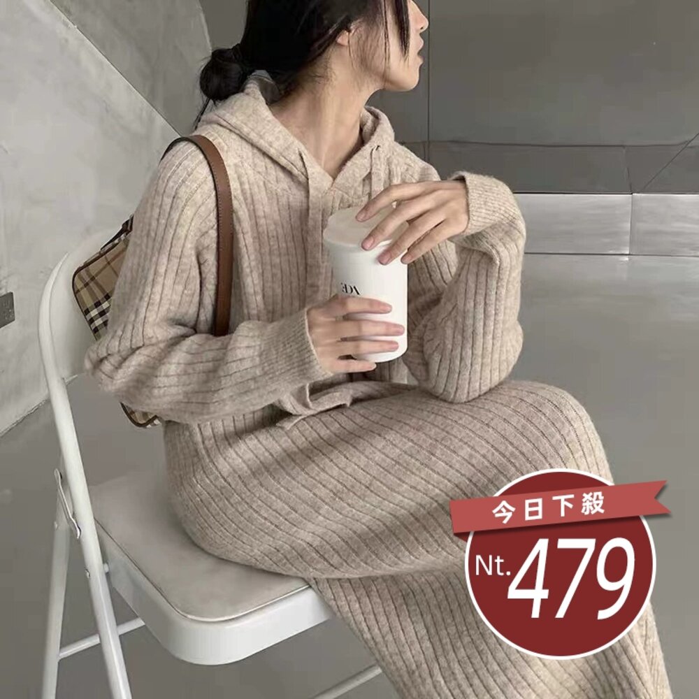 41773315197-【台灣發貨】韓版寬鬆長版針織上衣 連身裙 吊帶裙 吊帶褲 女裝【S162】