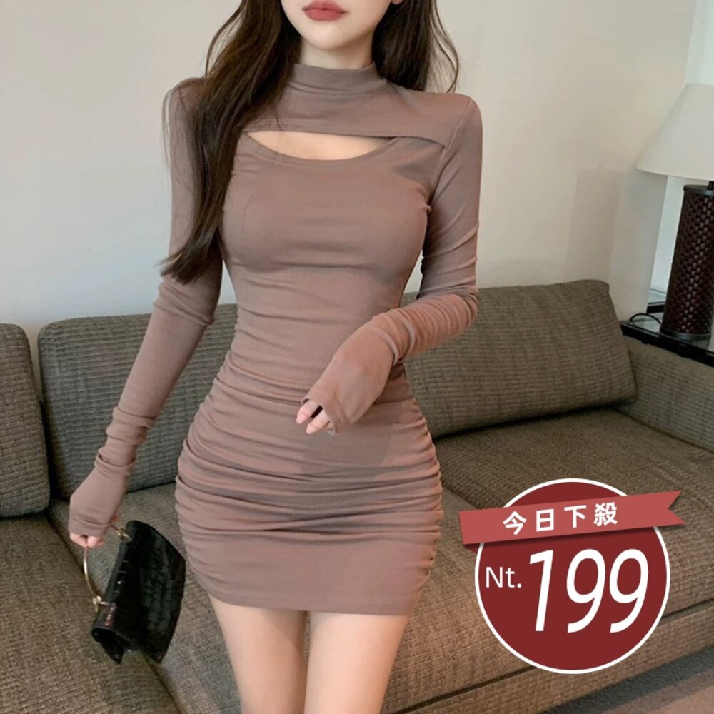 53003396662-【台灣發貨】韓版設計感褶皺連身裙 連身裙 吊帶裙 吊帶褲 女裝【S376】