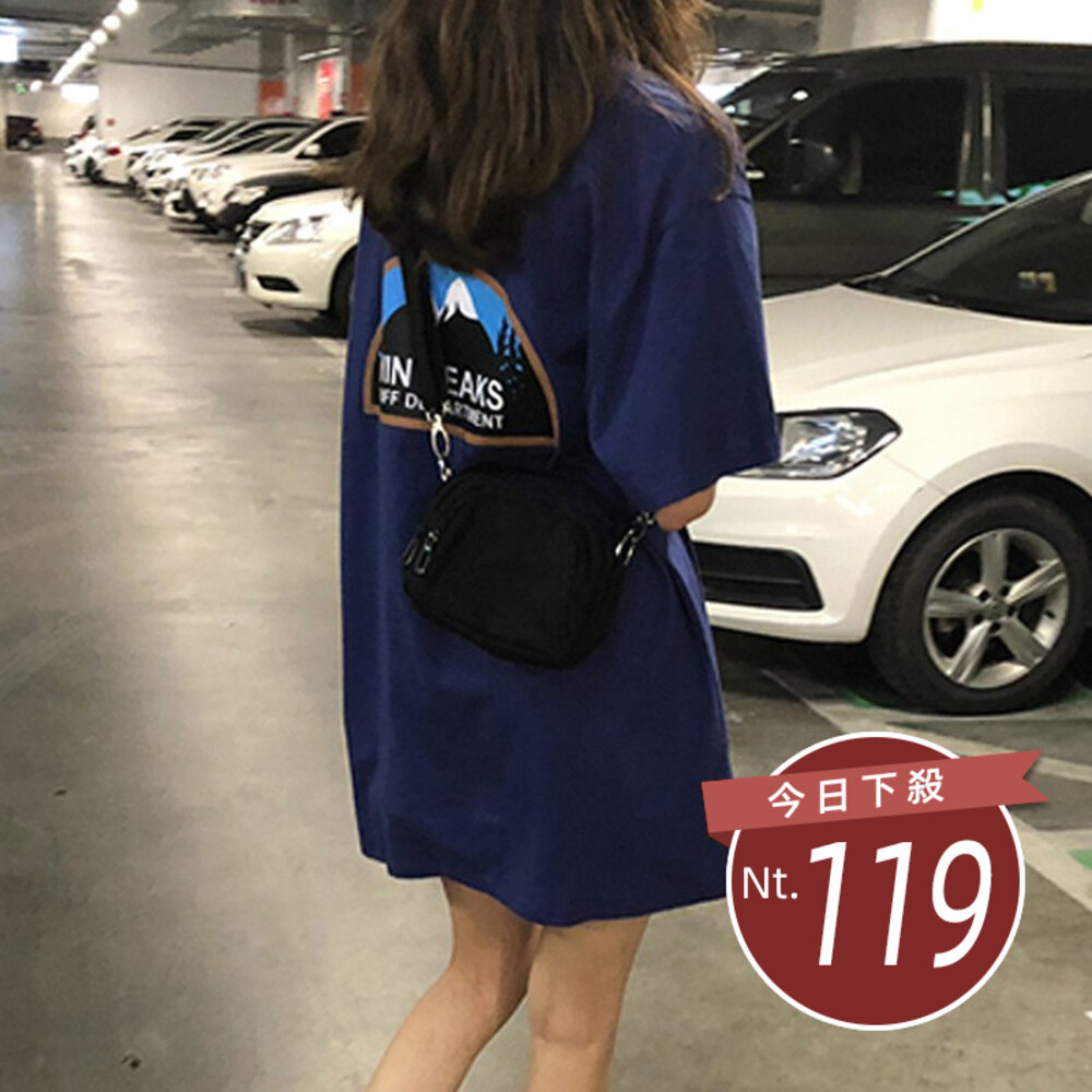 6770035748-【台灣發貨】韓版中長款寬鬆下半身失蹤短袖T恤 長袖上衣 長袖t恤 衣服 女裝 上衣【T262】