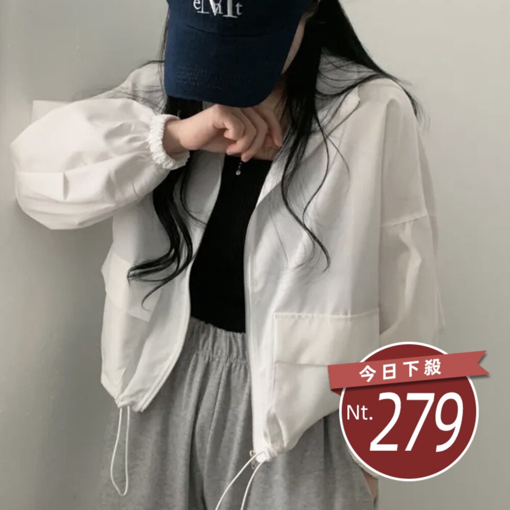 J323-【台灣發貨】韓版復古機車外套 外套 防曬外套 女裝 上衣 衣服【J323】