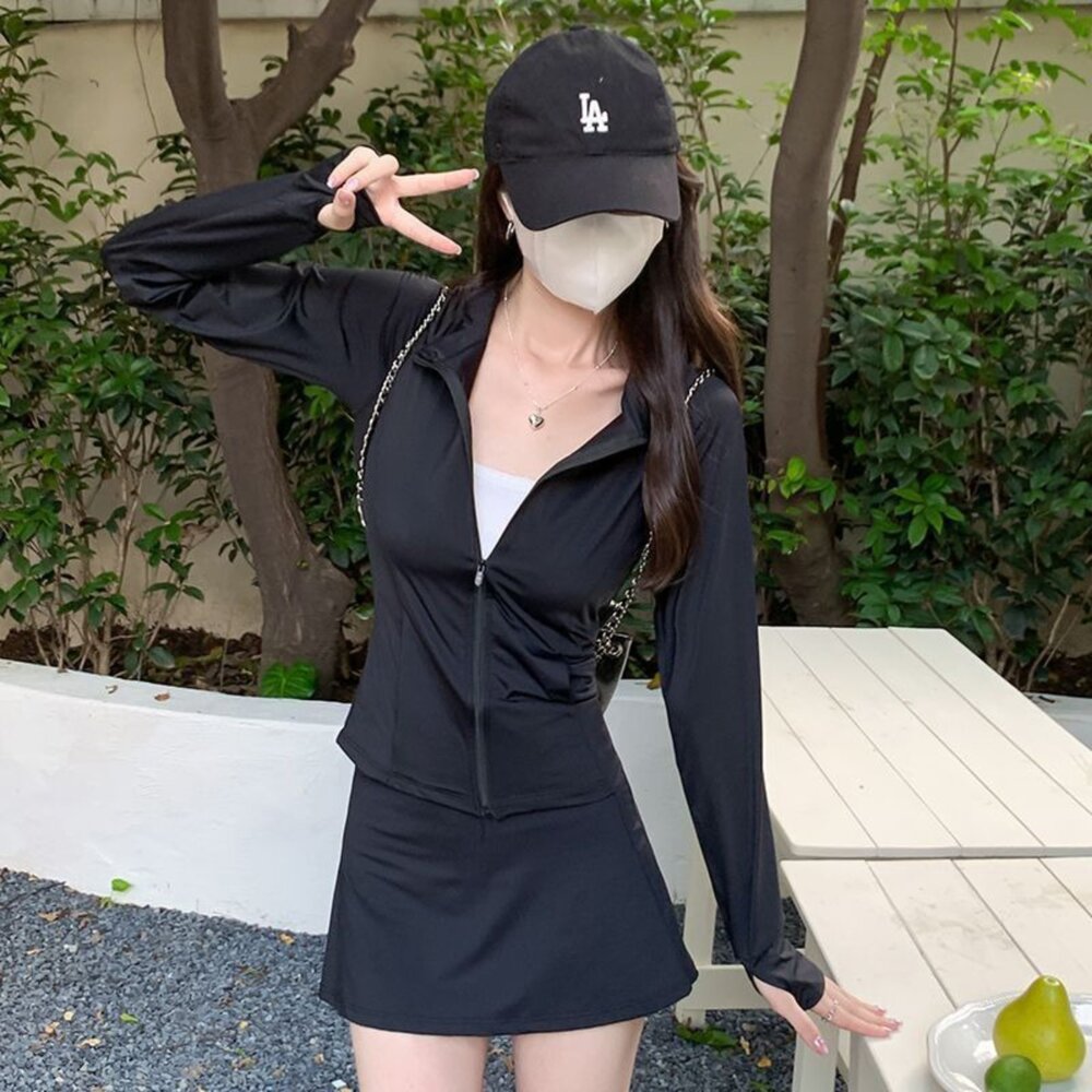 【台灣發貨】韓版冰絲修身顯瘦防曬外套 外套 防曬外套 女裝 上衣 衣服【J335】-圖片-7