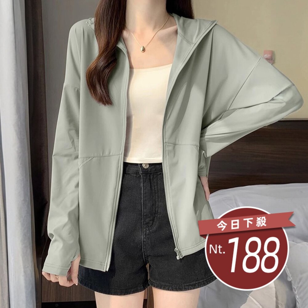 J390-3-【台灣發貨】韓版冰絲透氣涼感輕薄防曬外套 外套 防曬外套 女裝 上衣 衣服【J390】