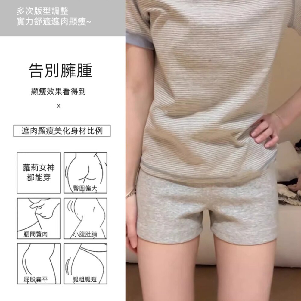 【台灣發貨】韓版高腰顯瘦灰色運動短褲 短褲 褲子 女裝【P399】-圖片-1