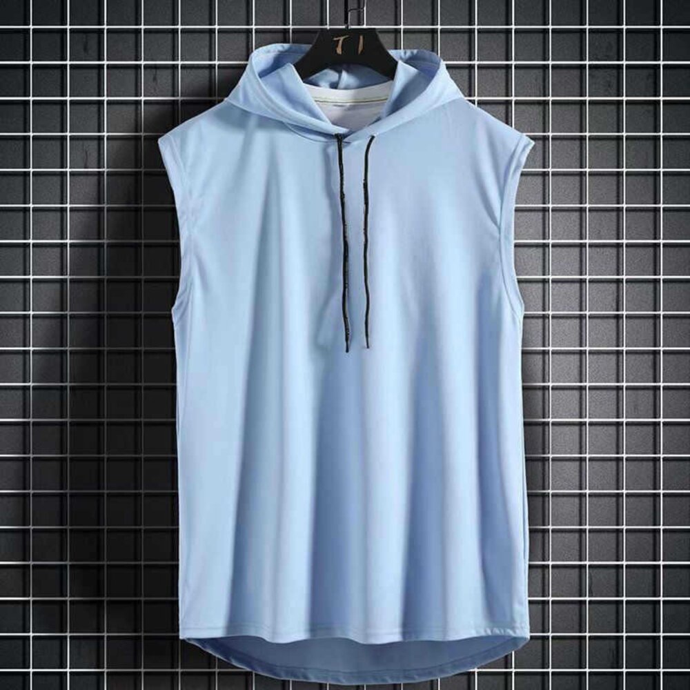 【台灣發貨】韓版寬鬆連帽無袖背心 男背心 背心 衣服 男裝 上衣【V269】-圖片-1