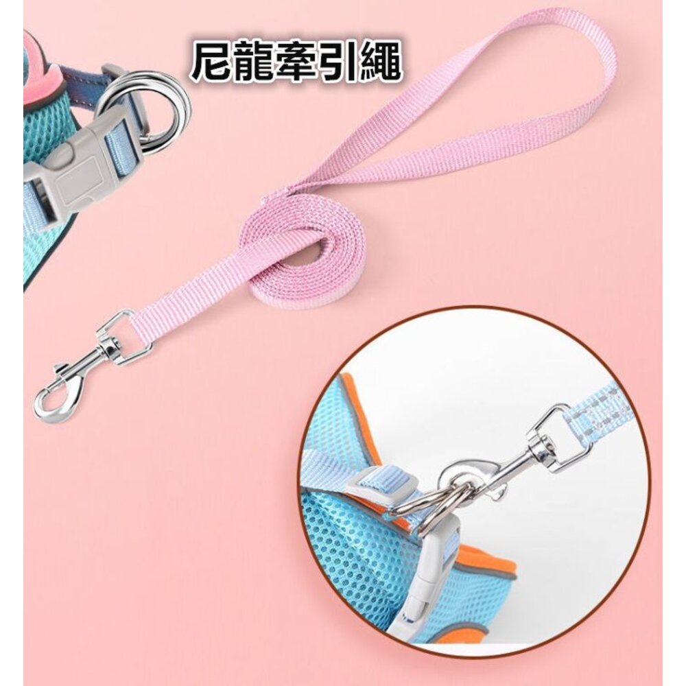 ✨台灣 ✨ 寵物胸背帶 寵物牽引繩 狗狗胸背帶 貓咪胸背帶 防暴衝胸背帶 背心胸背帶 貓背心 狗背心-圖片-4