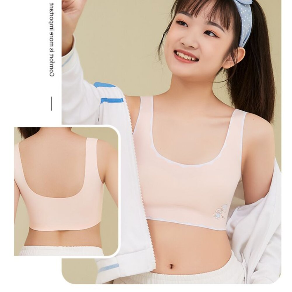 🎀台灣🎀 女童內衣 少女內衣 發育內衣 無痕內衣 女童小背心內衣 成長內衣-圖片-5