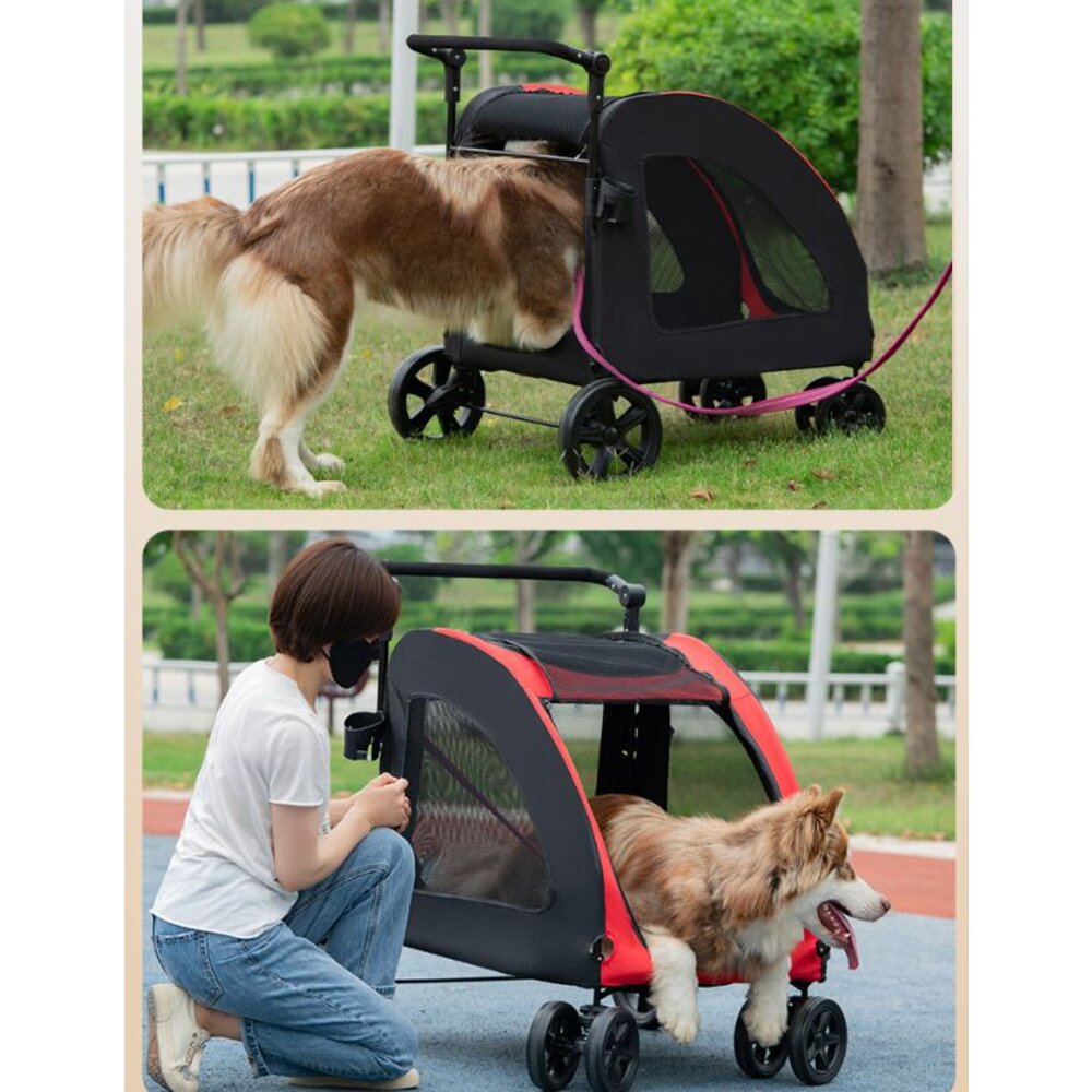 ✨台灣免運✨ 大型寵物推車 狗狗推車 中大型寵物推車 寵物外出車 寵物手推車-圖片-8