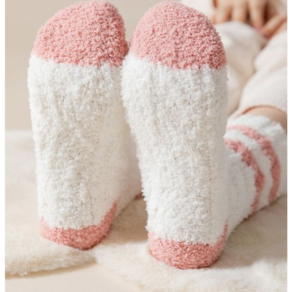 🎀台灣🎀加厚珊瑚絨襪 襪子 保暖襪 珊瑚絨襪 毛毛襪 地板襪 中筒襪 室內襪-圖片-5