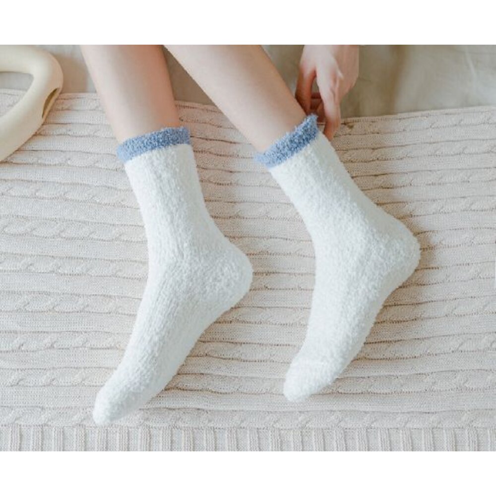 🎀台灣🎀加厚珊瑚絨襪 襪子 保暖襪 珊瑚絨襪 毛毛襪 地板襪 中筒襪 室內襪-圖片-7