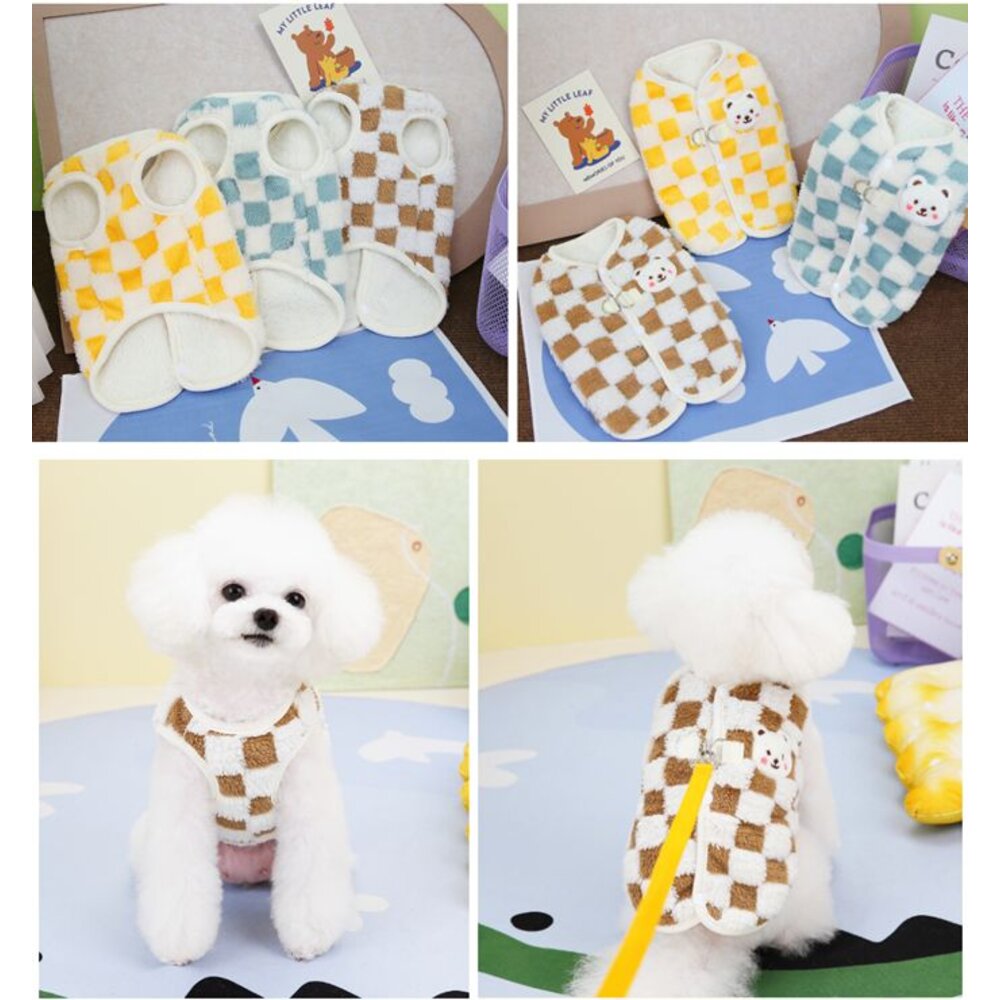 ✨台灣✨寵物衣服 狗狗衣服 貓咪衣服 寵物保暖衣服 小型犬衣服 寵物服飾 可牽繩 貓狗衣服 兩腳衣服-圖片-3