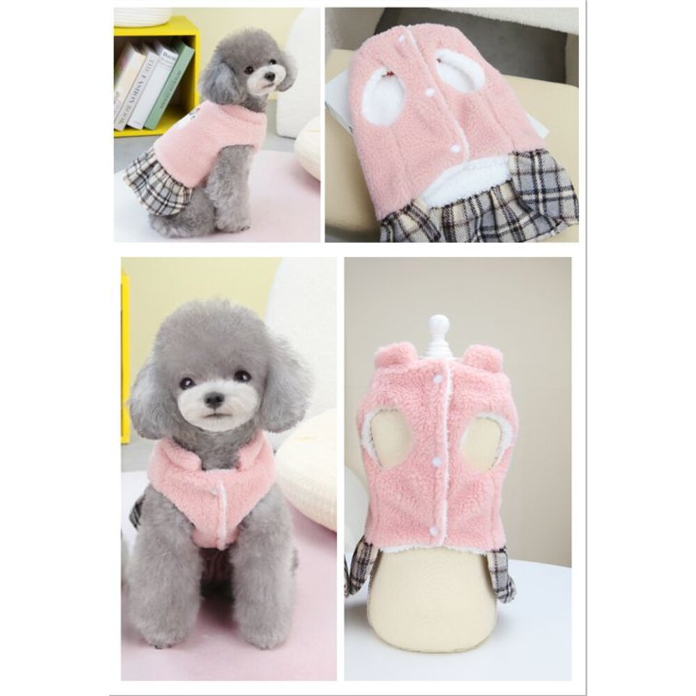 ✨台灣✨寵物衣服 狗狗衣服 貓咪衣服 寵物保暖衣服 小型犬衣服 寵物服飾 可牽繩 貓狗衣服 兩腳衣服-圖片-4