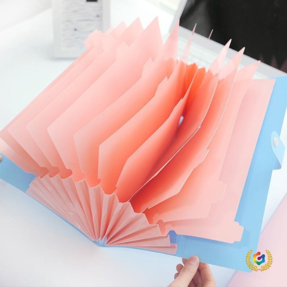 🎀台灣出貨🎀A4風琴文件夾 考卷收納夾 科目袋 作業袋 文件收納袋 資料夾 收納夾 多層文件收納夾-圖片-2