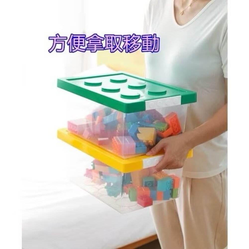 ✨台灣✨ 玩具收納箱 積木收納盒 玩具收納盒 收納箱 玩具車收納盒 零件收納盒 (不含內容物積木)-圖片-2