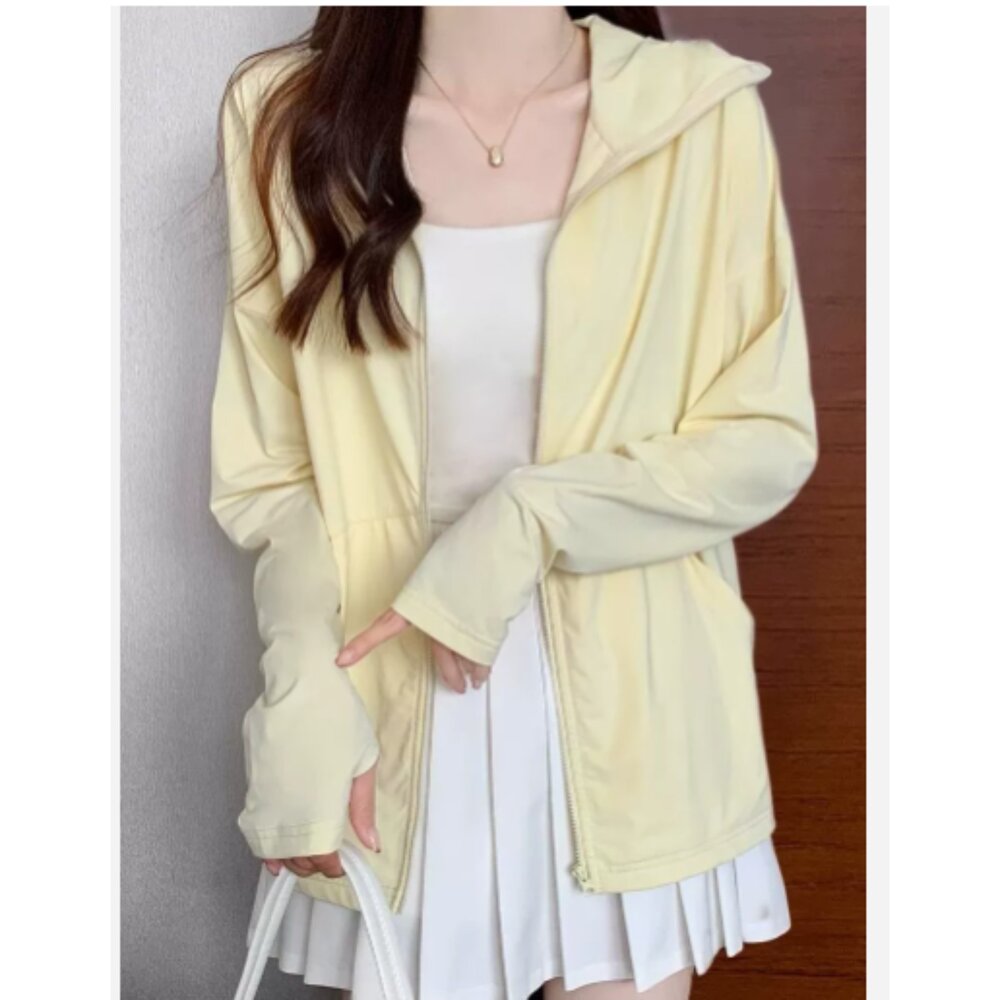 🎀台灣🎀 女 冰絲外套 UPF50+ 防曬外套 女生涼感外套 透氣外套 冰絲防曬外套 抗紫外線外套-圖片-7