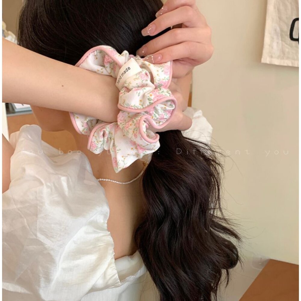 韓系 蕾絲大腸圈 髮圈 女髮圈 可愛髮圈 質感大腸圈 髮繩皮筋髮 小清新髮繩-圖片-3