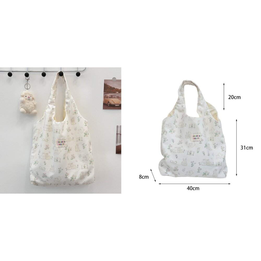 簡約文青 帆布包 帆布袋 側背包 手提袋 休閒包 大容量購物包 單肩包-圖片-5