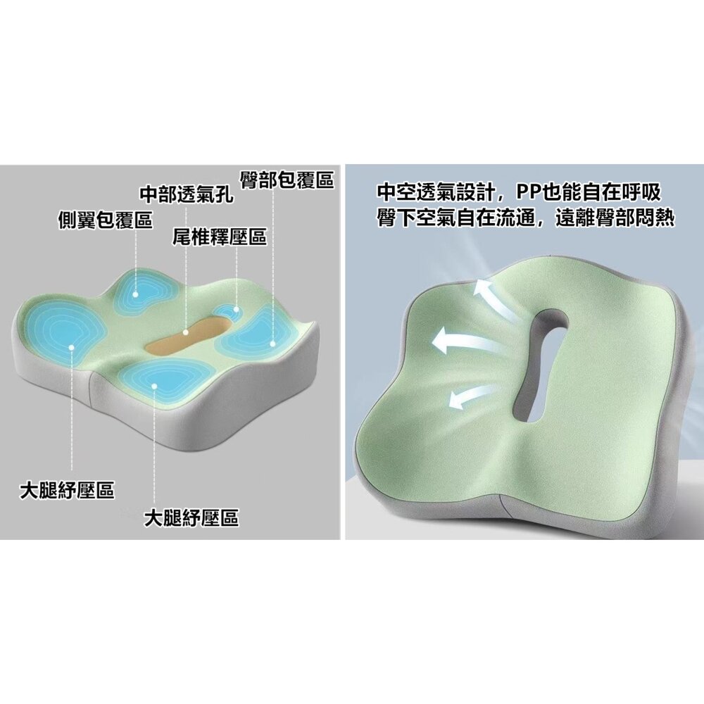 太空記憶棉坐墊 護腰坐墊 美臀坐墊 辦公室靠墊 電腦椅坐墊 減壓坐墊-圖片-4
