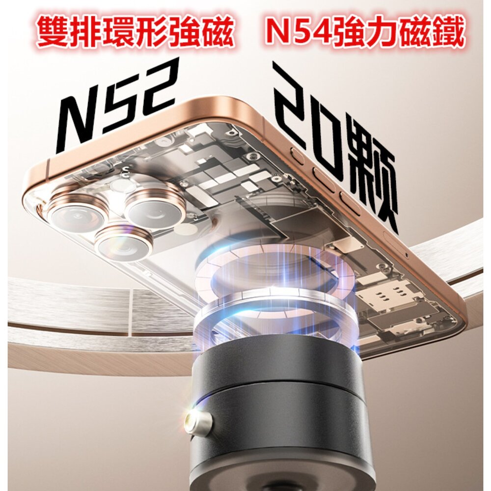 台中出貨 磁吸真空手機架 汽車手機支架 車用磁吸手機架 車用磁吸支架 吸盤手機支架-圖片-2