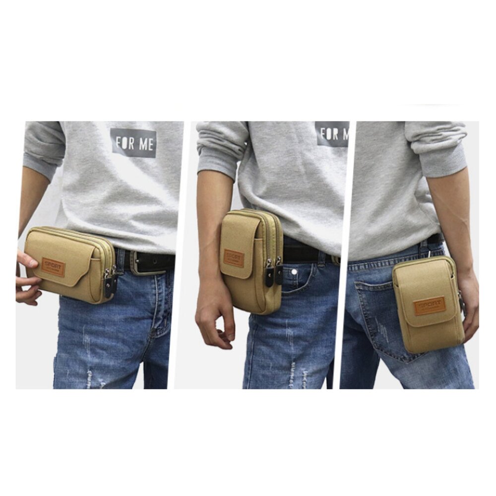 手機腰包 工作腰包 雙層手機腰包 腰包 掛包 手機包 登山手機腰包-圖片-1