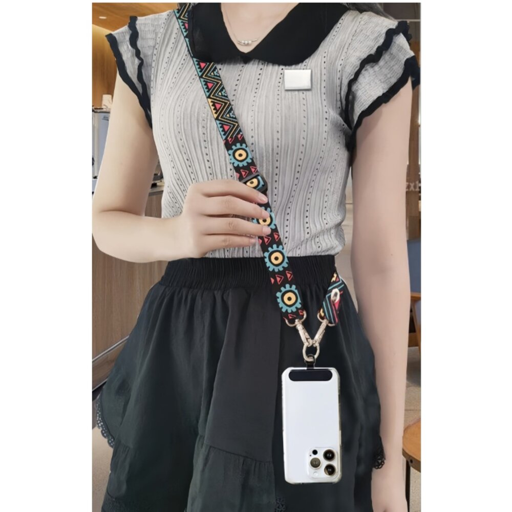 手機掛繩 (附墊片) 手機防丟繩 手機背帶 手腕掛繩 斜背帶 手機吊繩 手機繩 手機背繩-圖片-2