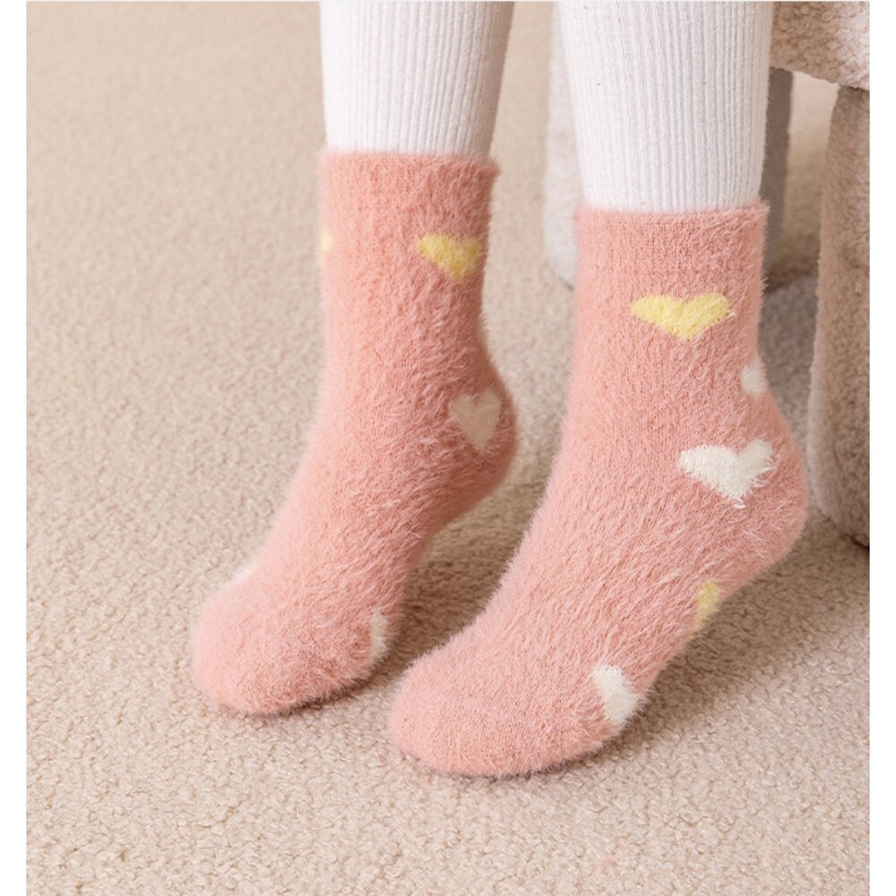 兒童襪子 兒童保暖襪 厚襪子 加厚中筒襪 兒童加厚襪子-圖片-5