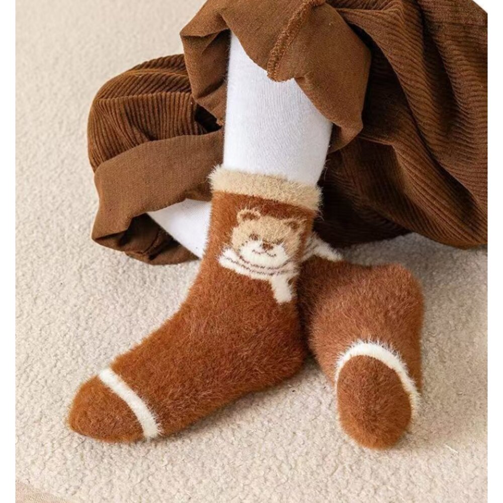 兒童襪子 兒童保暖襪 厚襪子 加厚中筒襪 兒童加厚襪子-圖片-7