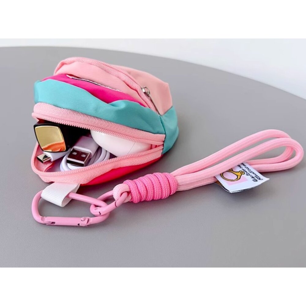 多功能收納包 耳機包 零錢包 手機掛包 迷你耳機包 耳機收納包 小包包 小廢包 鑰匙包-圖片-4