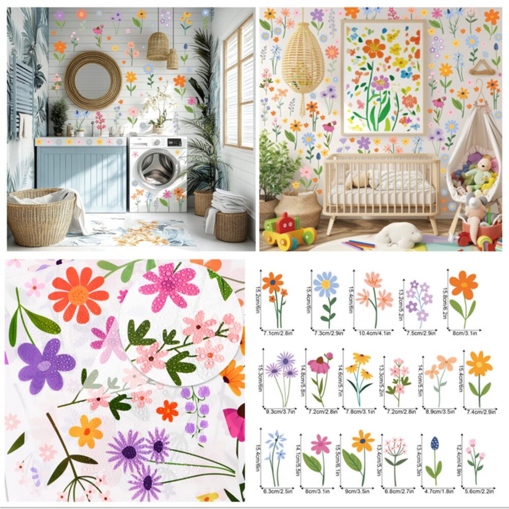 動物壁貼 植物壁貼 DIY佈置 北歐動物壁貼 玻璃貼紙 防水 無痕壁貼 房間壁貼-圖片-7