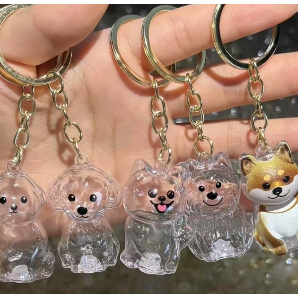 狗毛收納盒 狗毛收納掛件 毛髮收集 紀念收藏鑰匙圈 小狗毛髮透明收納盒-圖片-1