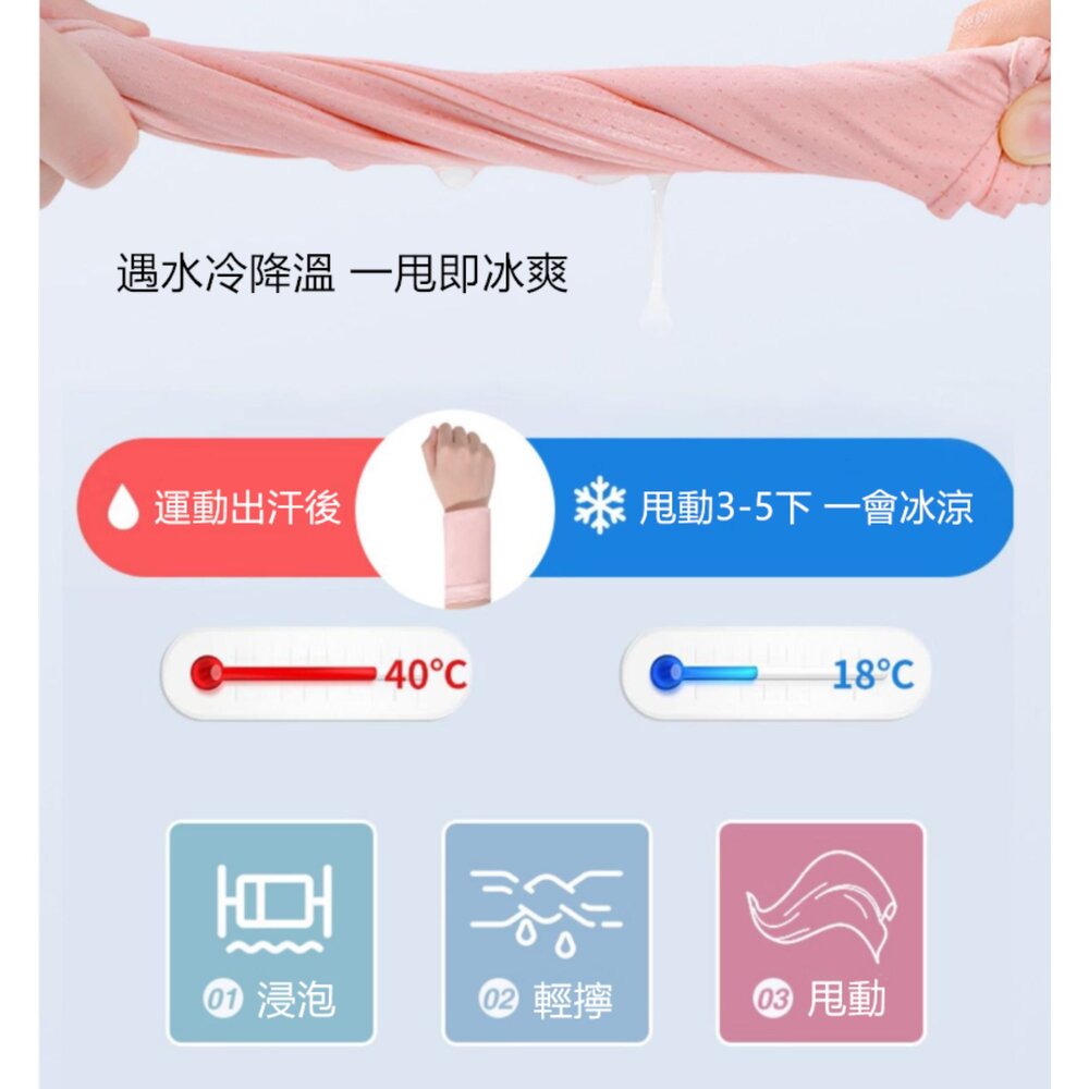 夏季薄款運動手腕擦汗巾 涼感腕巾 涼感擦汗巾 速乾護腕 運動冰巾-圖片-2