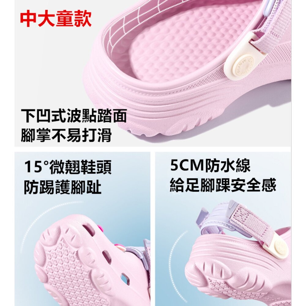 兒童洞洞鞋 防水洞洞鞋 布希鞋 洞洞鞋 中大童洞洞鞋 小童洞洞鞋 拖鞋 輕量拖鞋 涼鞋 防水涼鞋-圖片-2