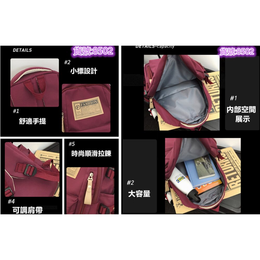 雙肩背包 後背包 電腦包 休閒背包 學生背包 通勤包 旅行背包 大背包-圖片-4