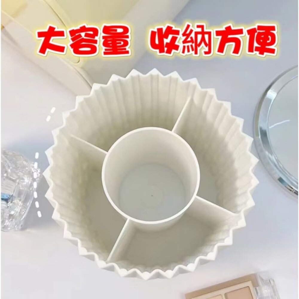 台灣出貨 實品超優多功能旋轉筆筒 菱格紋筆筒 辦公室筆筒 360度旋轉筆筒 桌面筆筒-圖片-3