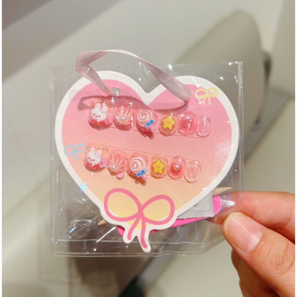 兒童指甲貼 兒童穿戴甲片 小孩指甲貼 兒童美甲 指甲貼片-圖片-4