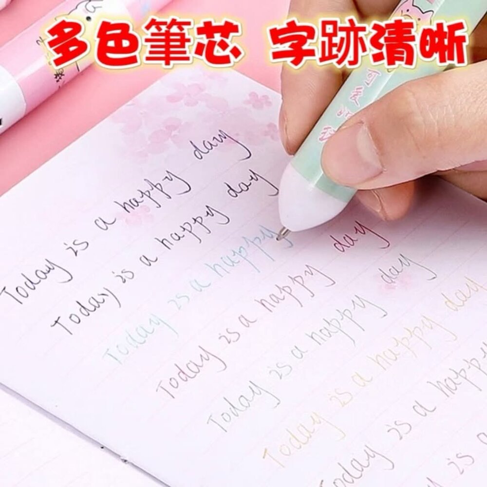 卡通造型原子筆 十色圓珠筆 按壓原子筆 原子筆 圓珠中性筆 多色原子筆-圖片-6