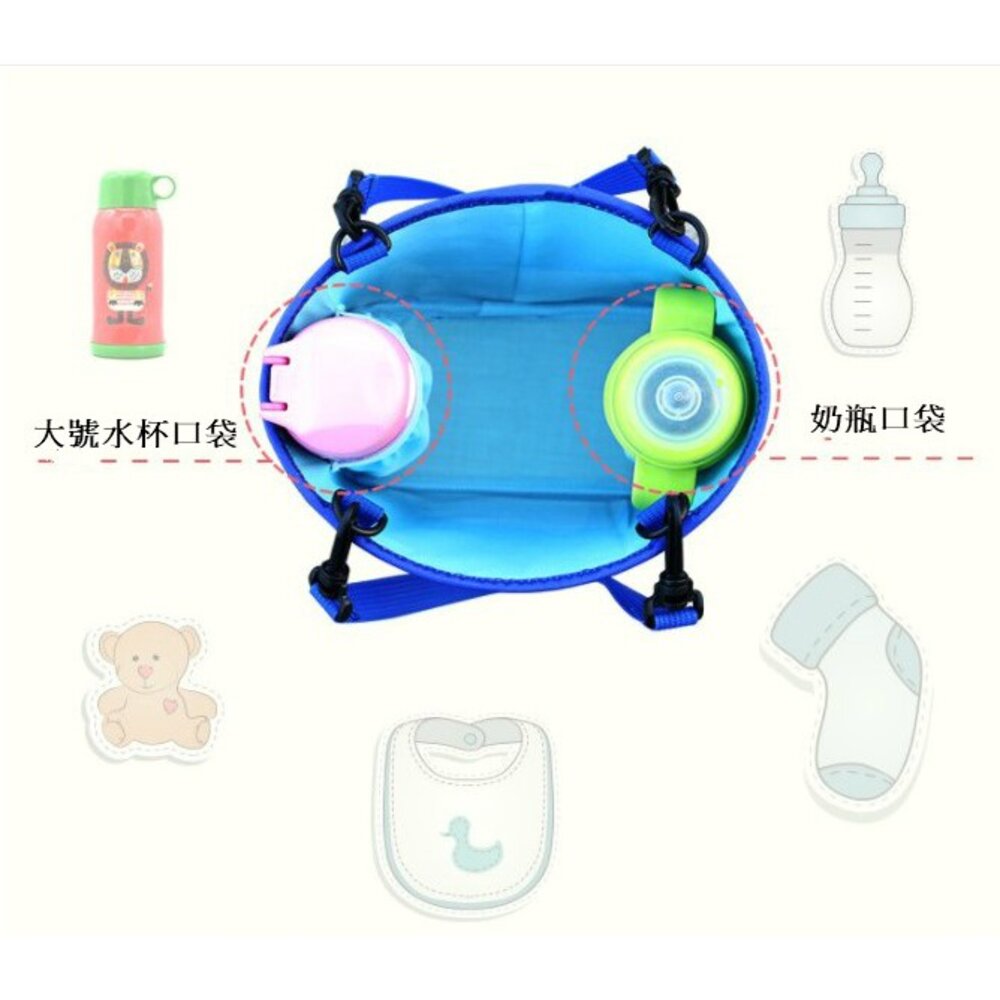 汽車椅背掛式收納袋奶瓶寶寶用品置物手推車掛袋嬰兒床掛袋媽媽包-圖片-5